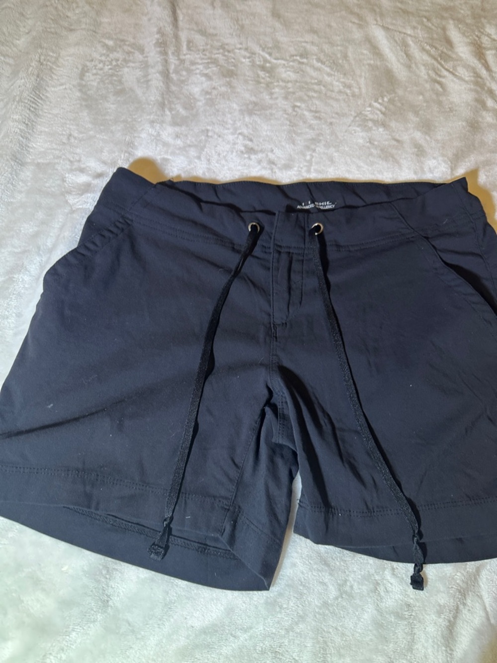 Columbia Black Outdoor Shorts with Blue Accent